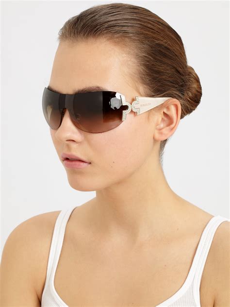 white shield sunglasses|shield style sunglasses for women.